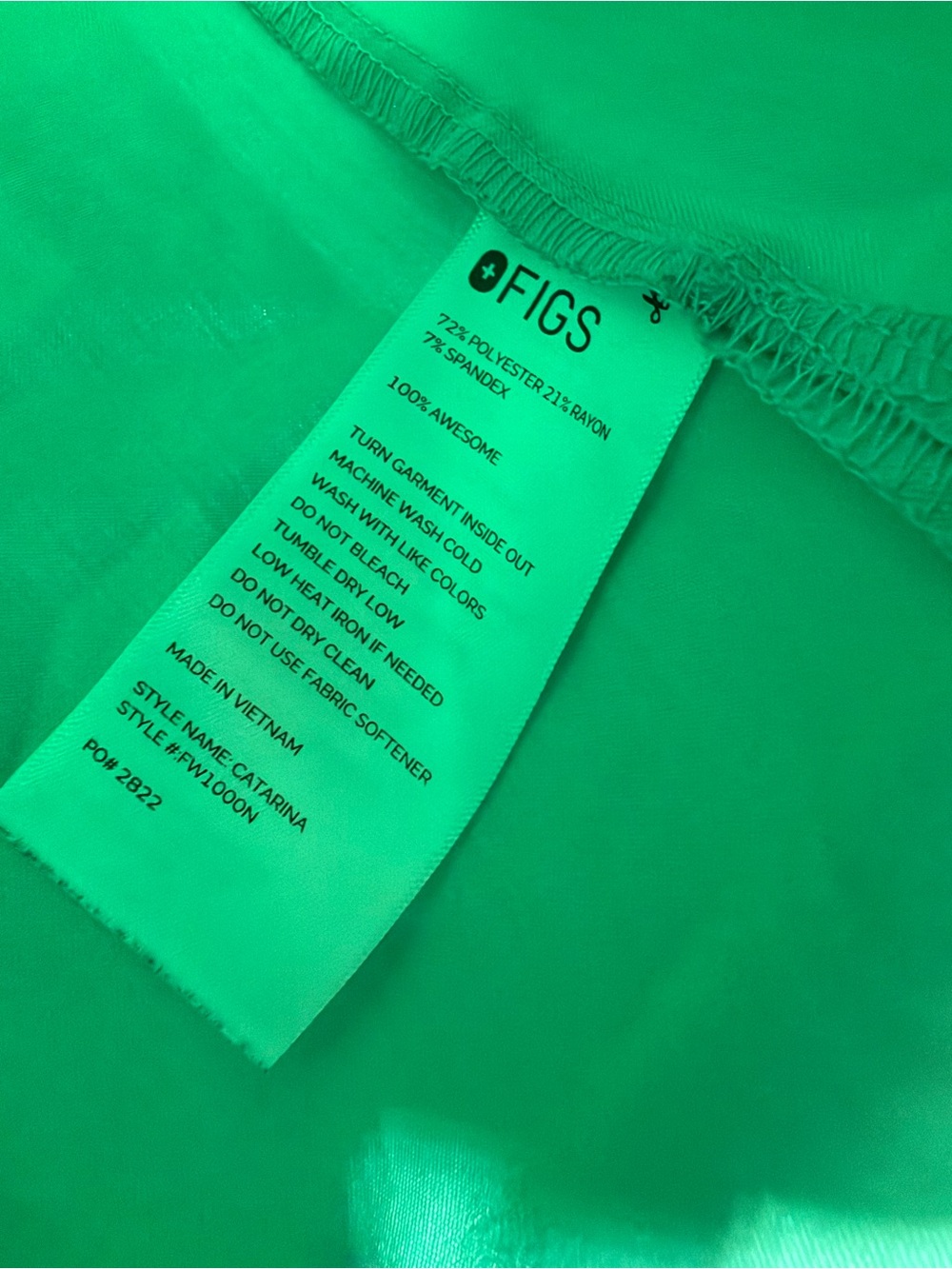 Figs Catarina One Pocket Scrub Top Blue Green Sz M Medical Nurse Doctor - Picture 6 of 7